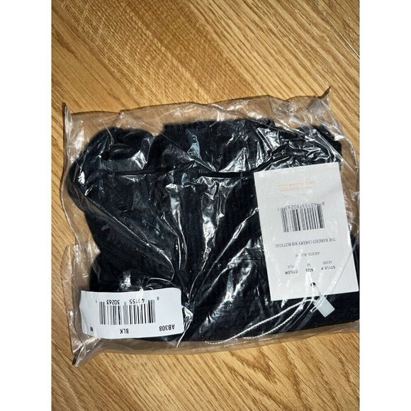 Andie Swim The Banded Cheeky Rib Bikini Bottom Stretch Black Medium NEW E - Picture 4 of 4